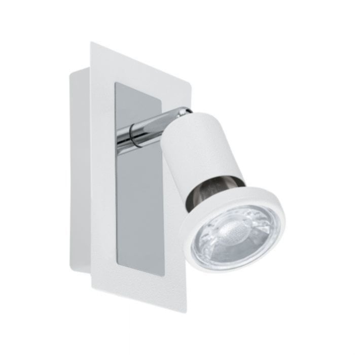 Spot Sarria en acier GU10 led 5Wx1(inc) blanc/chromé - EGLO