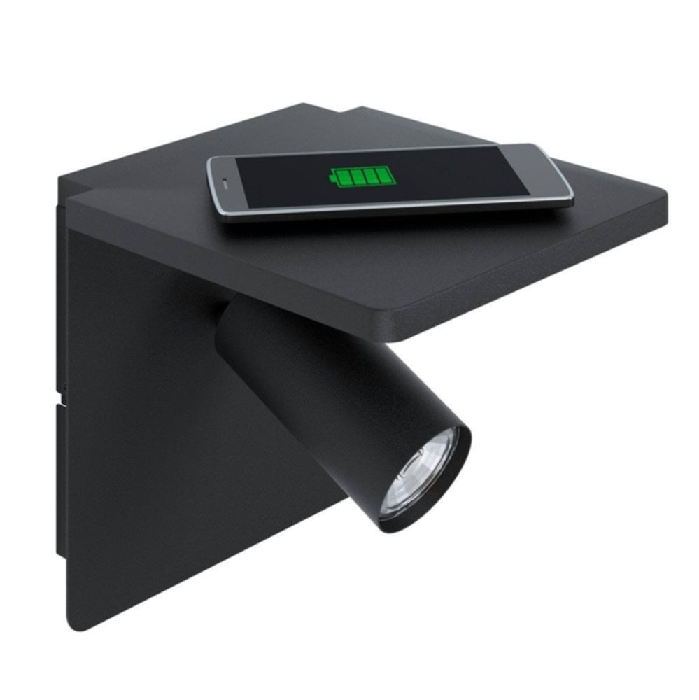 Applique Ciglie aluminium acier noir GU10-LED incl. 1 x 5W 3000K - EGLO