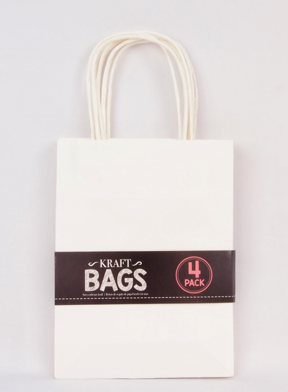 Lot de 4 sacs en papier blanc 200 x 150 x 60 mm- UBL