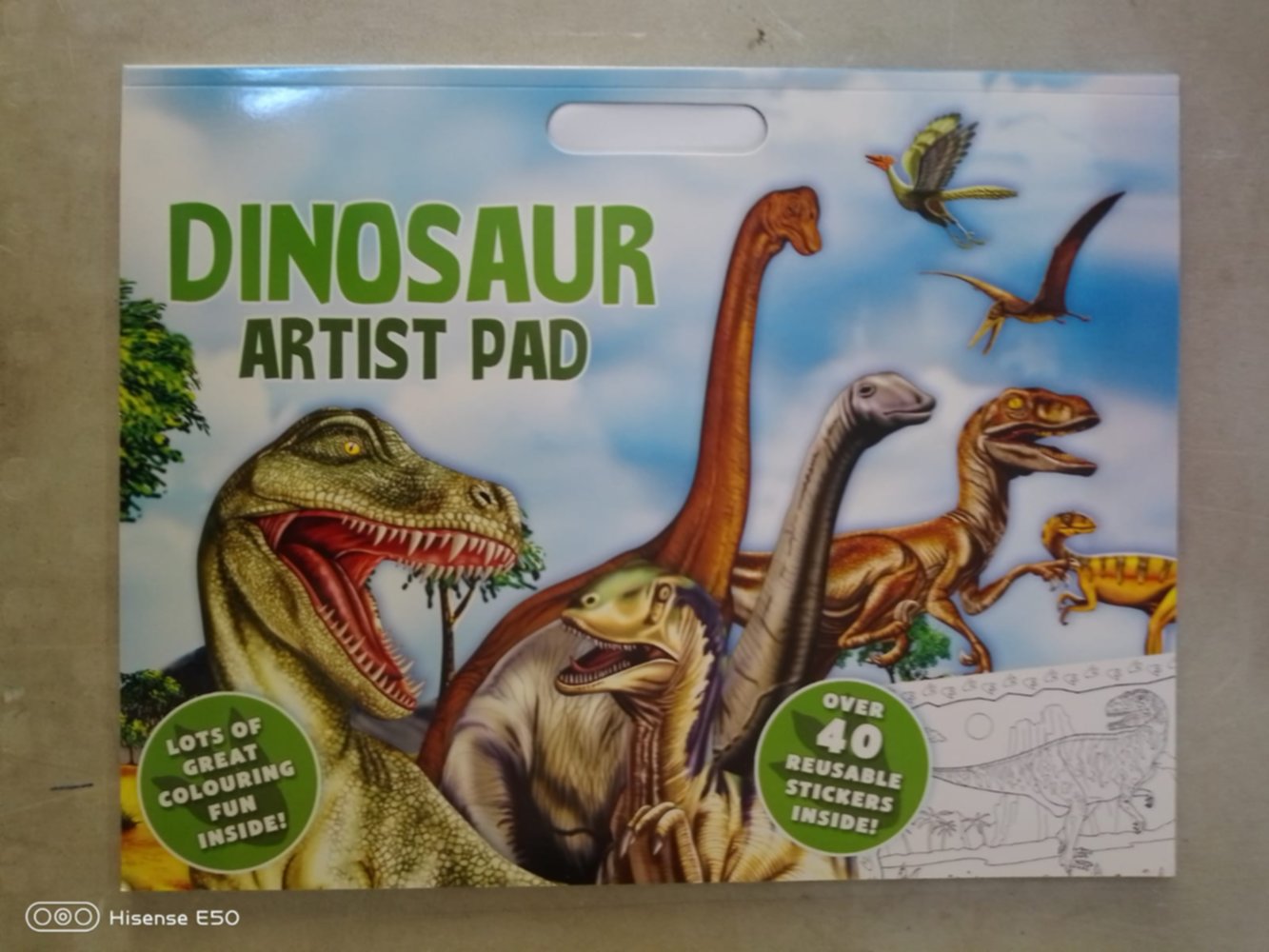 Set de coloriage et de collage Dinosaure - HOBBYWORLD