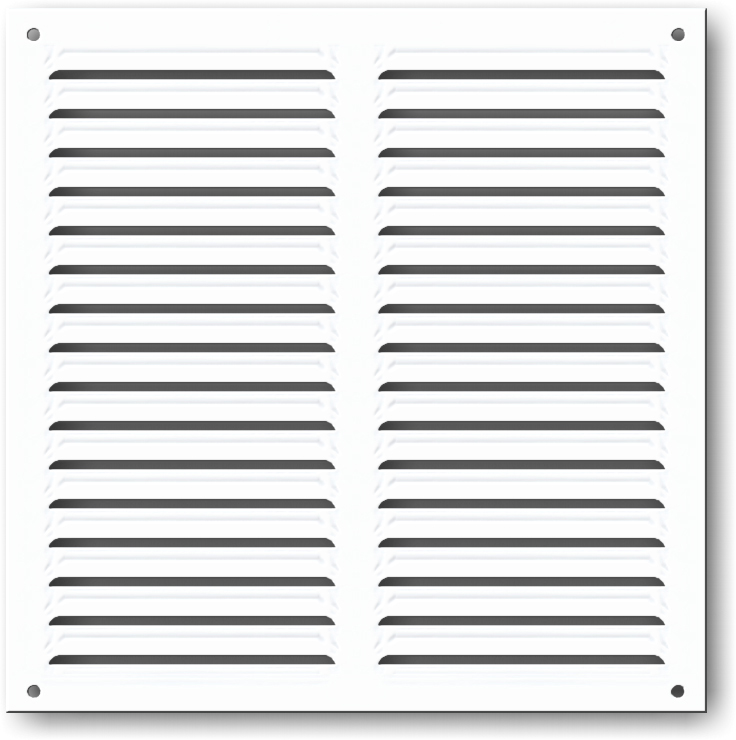 grille alu blanc 200x200mm - avec moustiquaire - AUTOGYRE