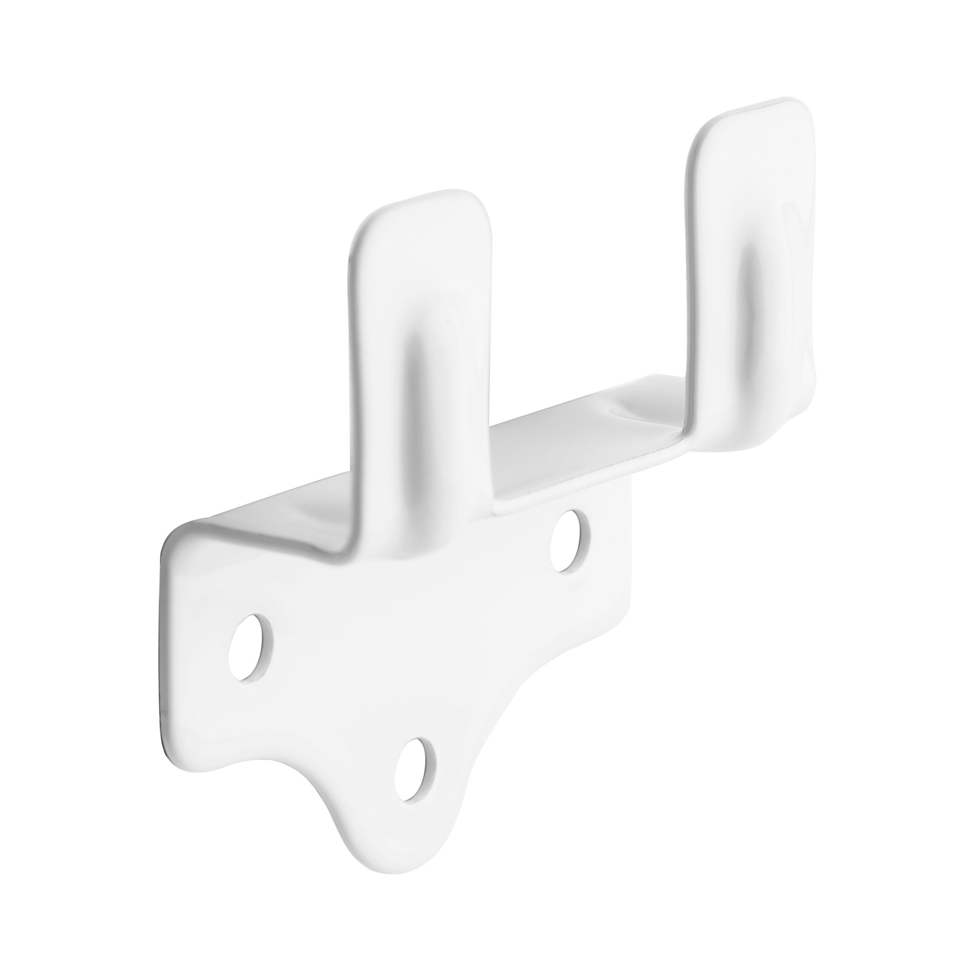 2 supports en tôle pour store en bois coloris blanc