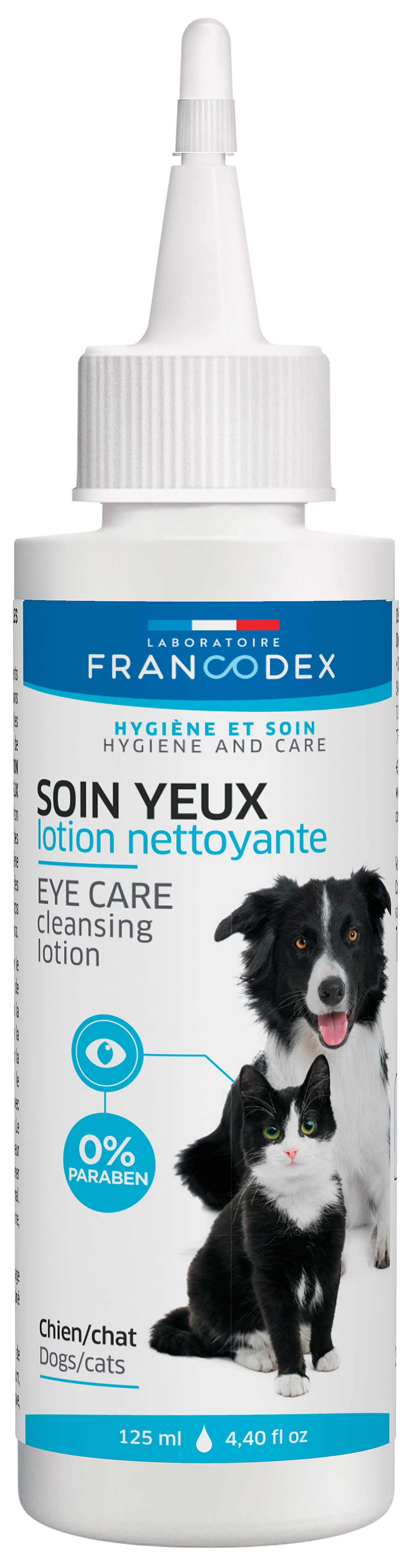 Lotion nettoyante yeux chien chat 125ml