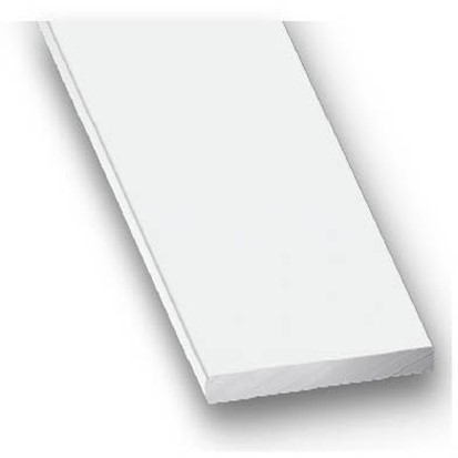 Plat Aluminium 30x2mm 1m Laqué Blanc