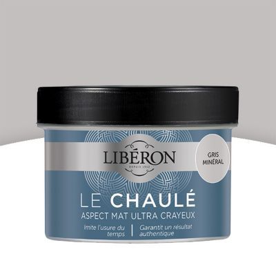 Peinture boiseries intérieur - LIBERON Le Chaulé gris minéral ultra mat 0,25L