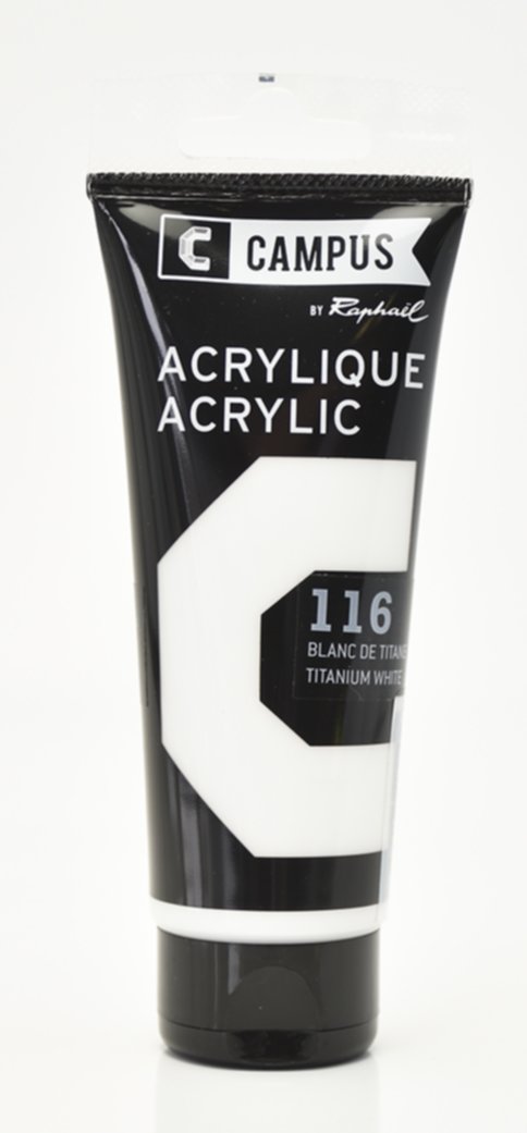 Tube d'Acrylique Blanc de Titane 100ml - CAMPUS