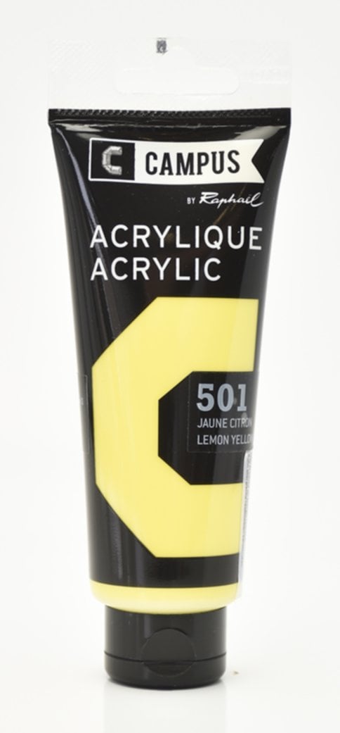 Tube d'Acrylique Jaune Citron 100ml - CAMPUS