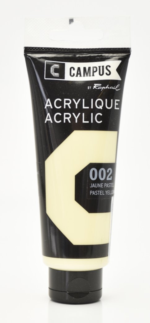 Tube d'Acrylique Jaune Pastel 100ml - CAMPUS