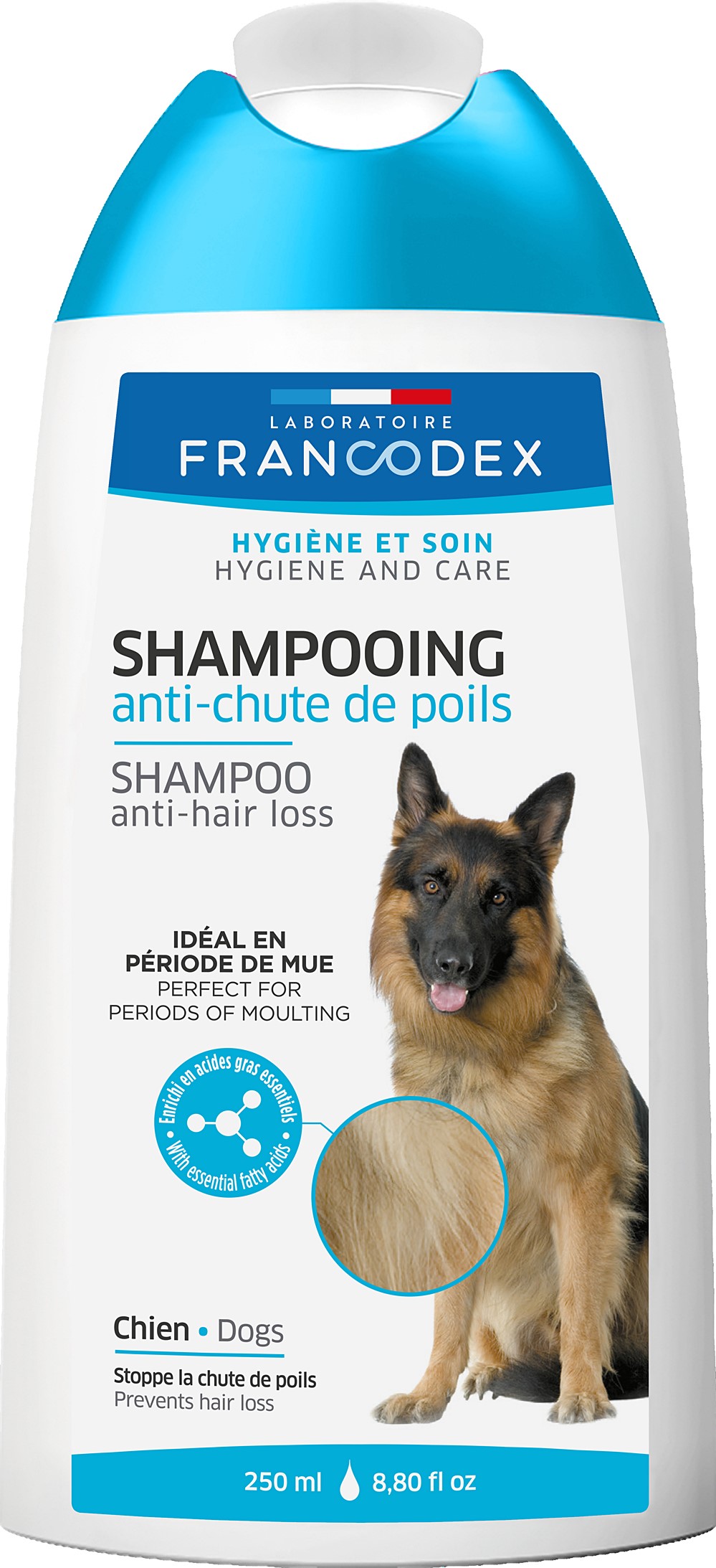 Shampooing chien anti-chte de poils 250ml