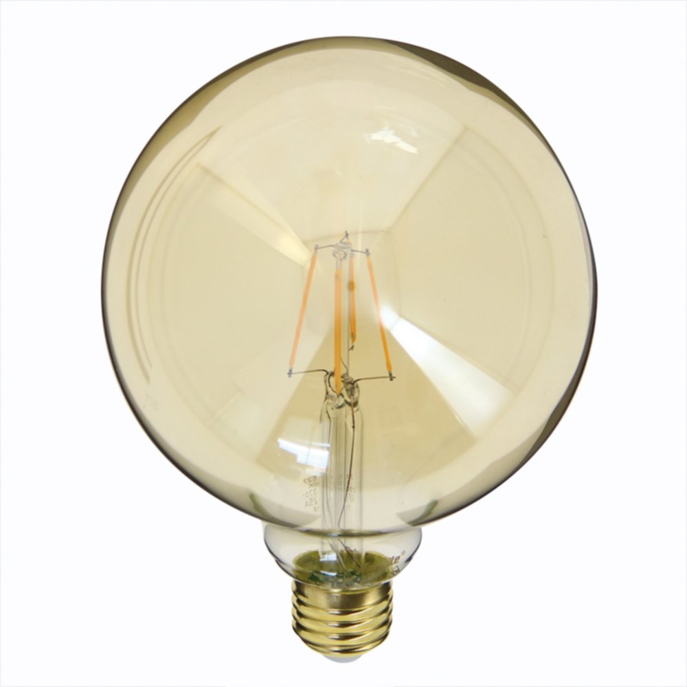 Ampoule led déco filament ambrée E27 400lm 4W blanc chaud - XANLITE