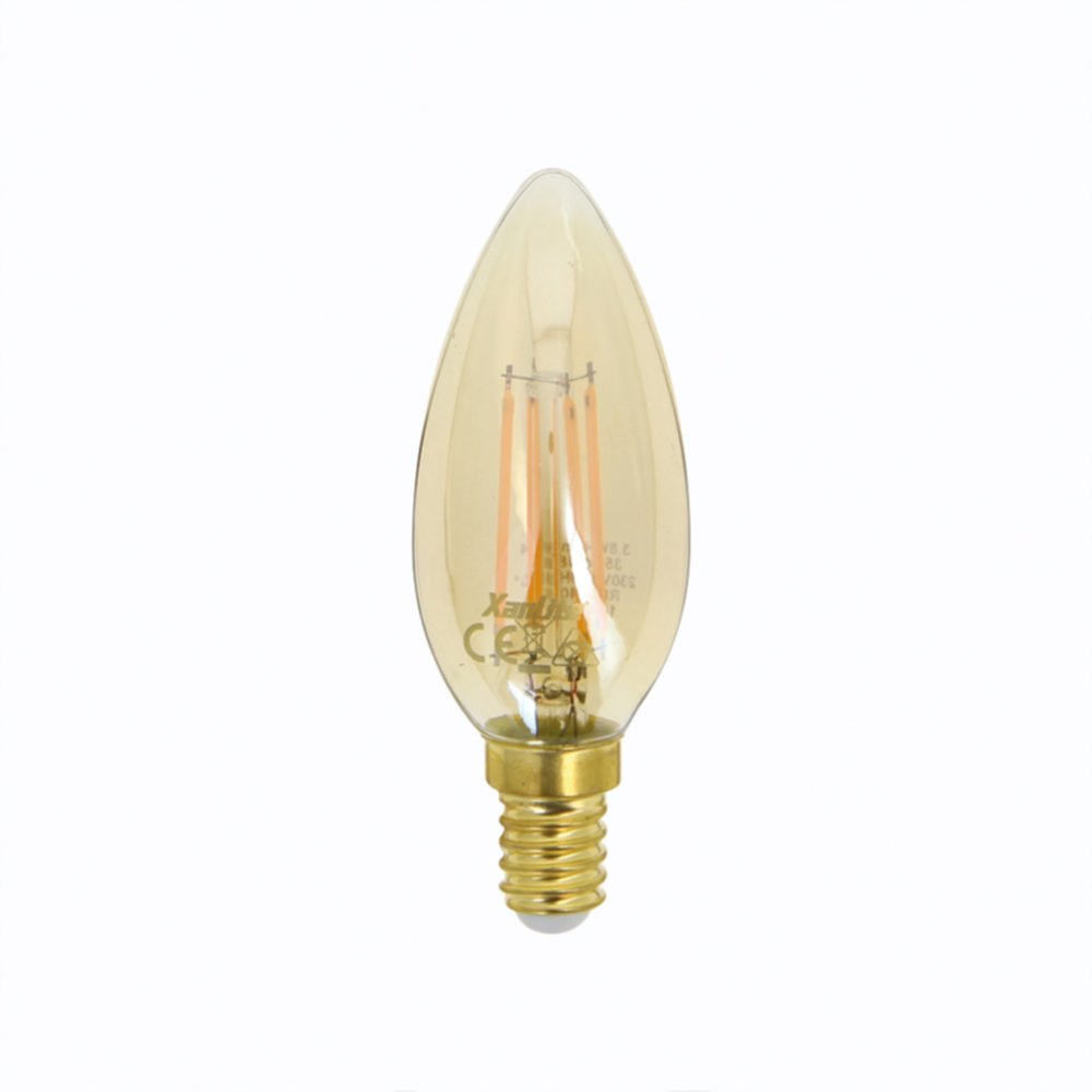 Ampoule led filament ambrée E14 3,8W blanc chaud – XANLITE