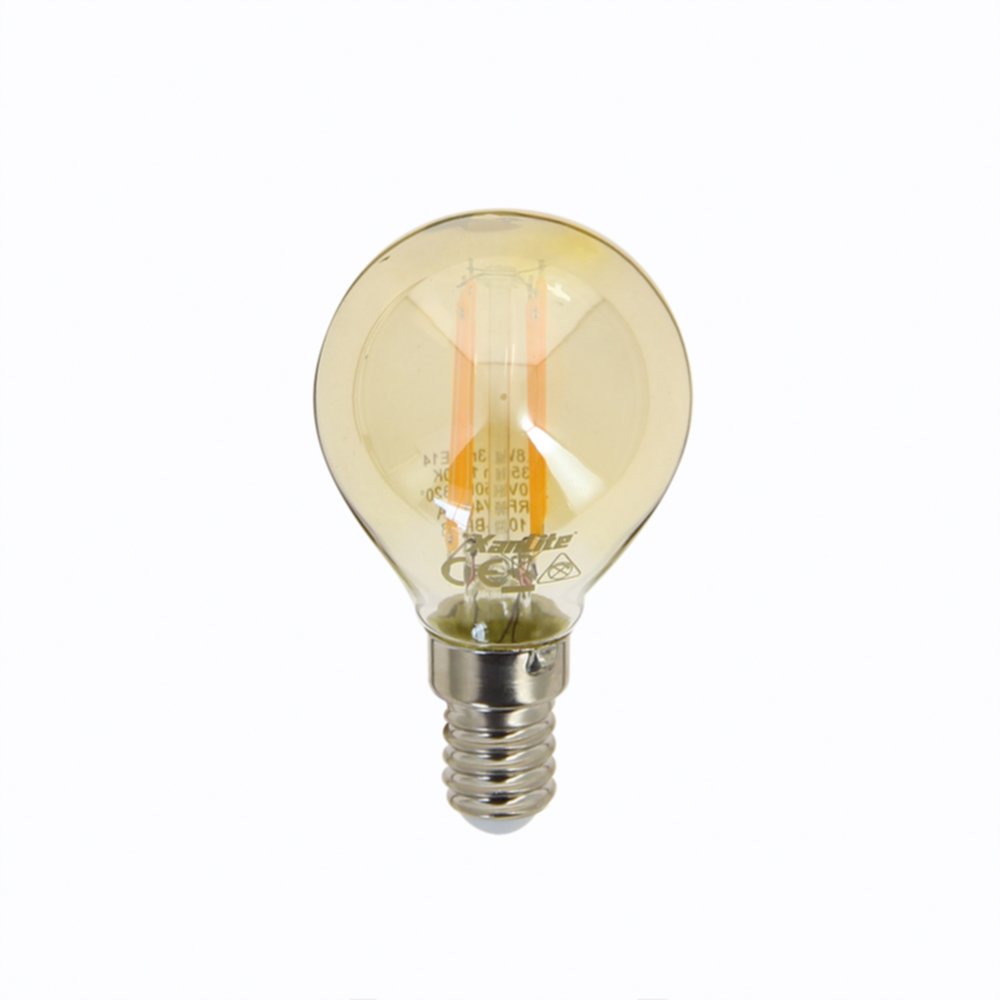 Ampoule led filament ambrée E14 340lm 3,8W blanc chaud - XANLITE