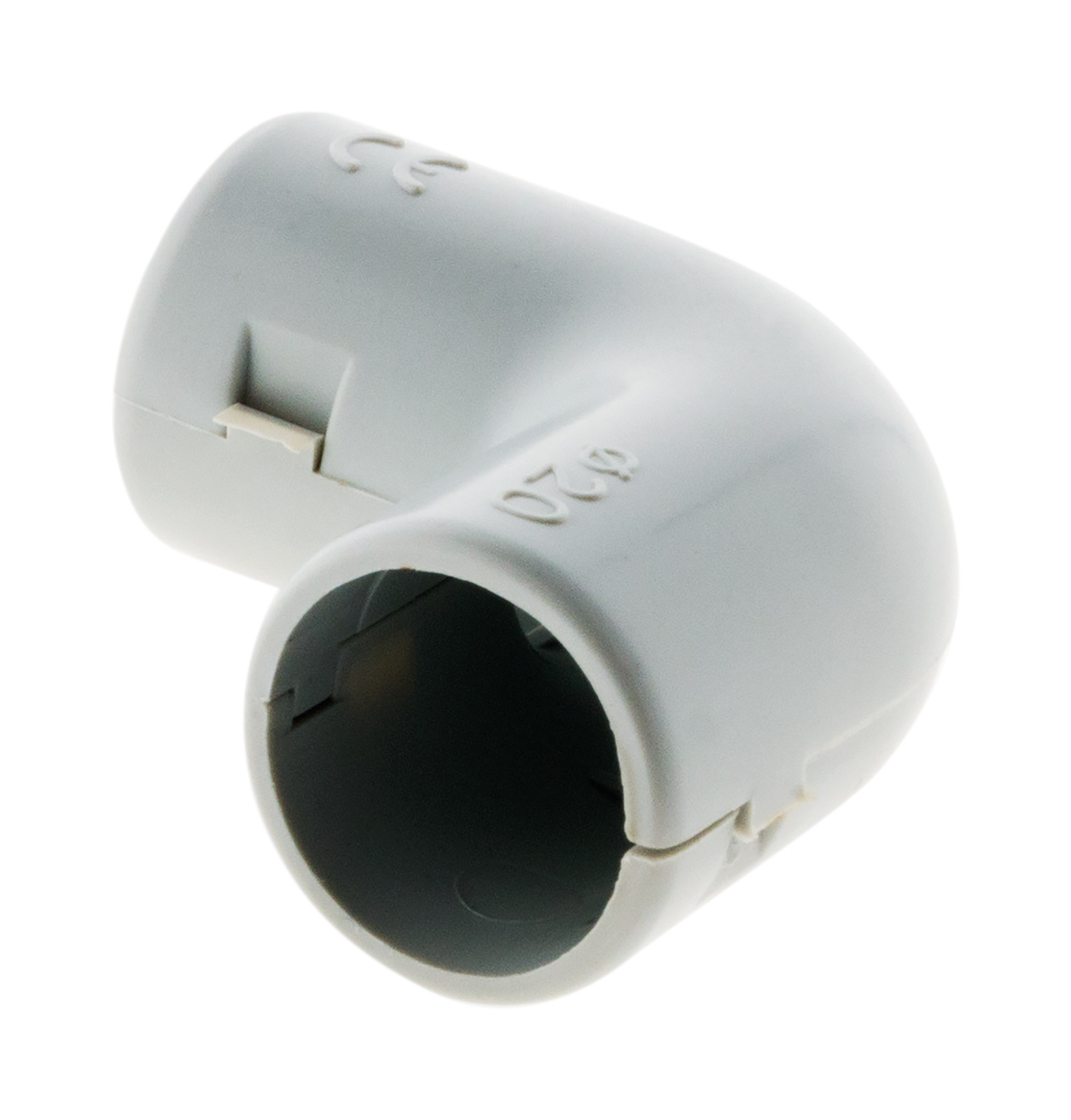 EQUERRE ZENITECH GRIS PVC D20MM X3