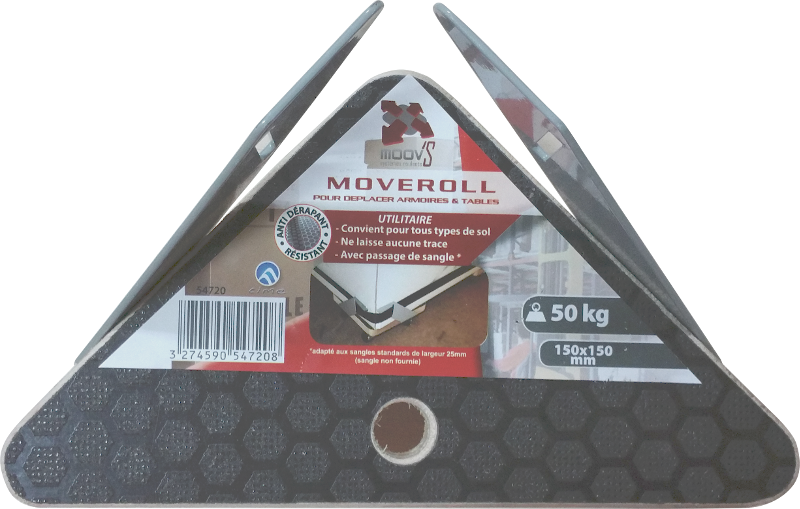 Support roulant triangle moveroll. Charge admissible 50kg  - MOOV'S