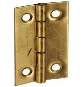 Charnière rectangulaire pour meuble en laiton poli 25x18mm - CIME