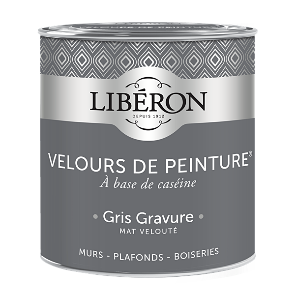 Peinture multisupport velours gris gravure 0,5L - LIBERON