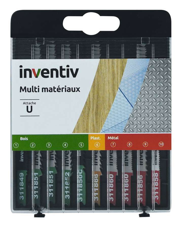 Coffret 10 lames U mixte - INVENTIV