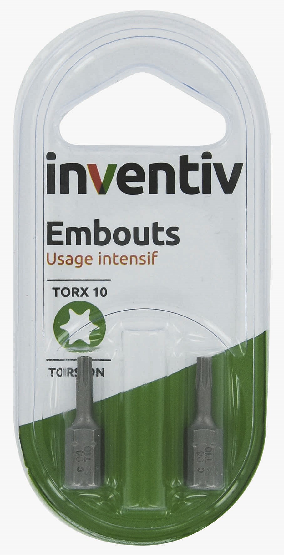 2 Embouts torsion T10 25 mm - INVENTIV