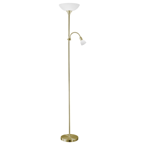 Lampe sur pied UP 2 bronze, or et blanc (1) E27 1 x 60W (2) E14 1 x 25W - EGLO