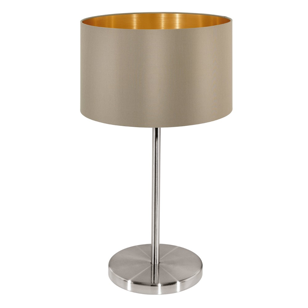 Lampe de table Maserlo taupe E27 1 x 60W - EGLO