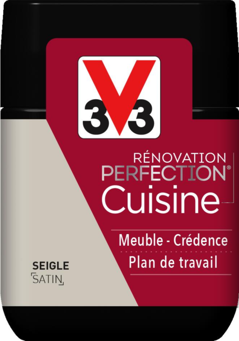 Testeur de peinture rénovation cuisine Perfection seigle satin 75ml - V33