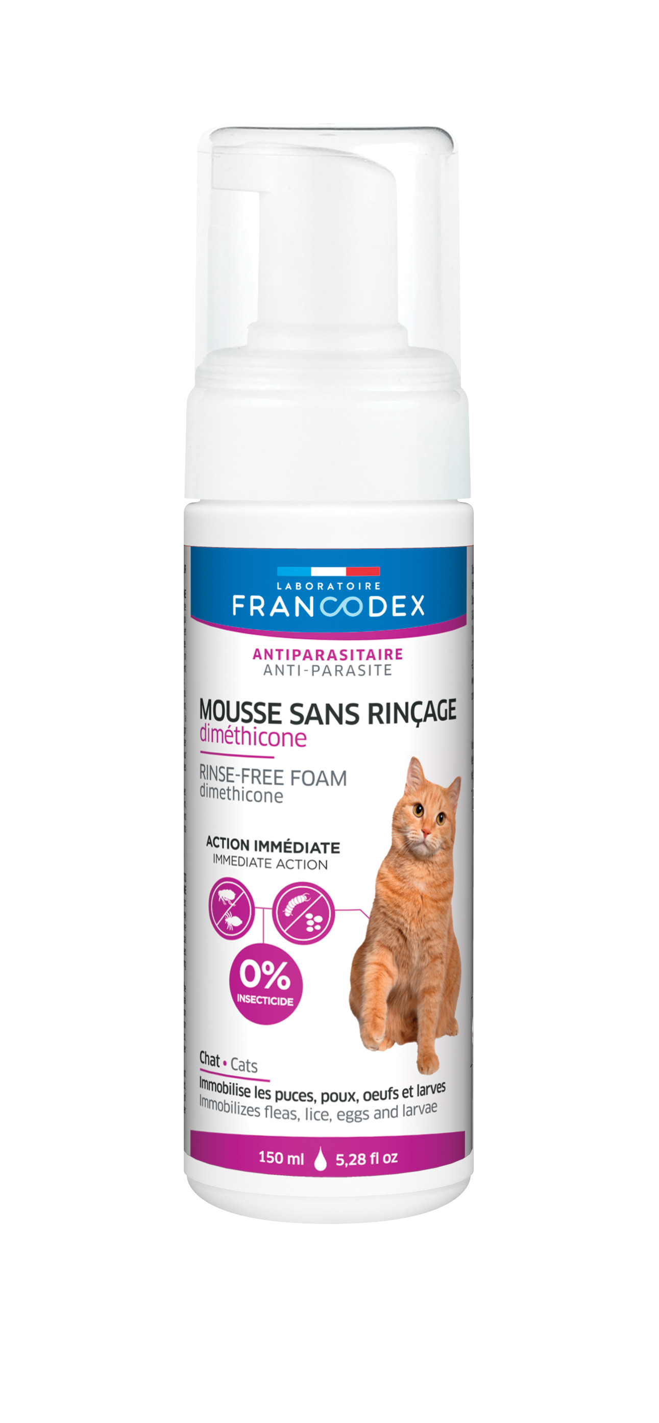 MOUSSE SANS RINCAGE AU DIMETHICONE 150 ML