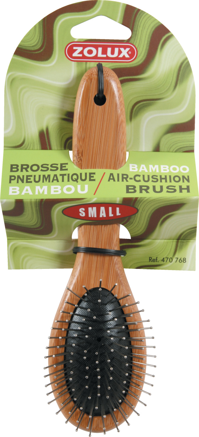 Brosse pneumatique pour chien bambou small 5.5x3.5x20cm - ZOLUX