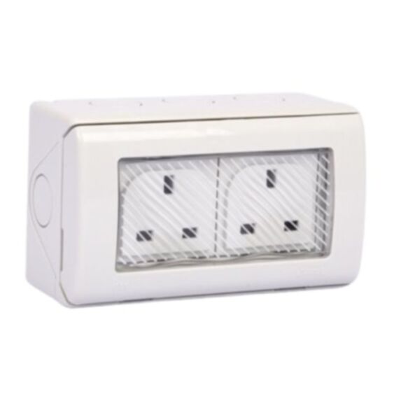 Prise de courant double étanche IP55 13A - KRIPAL