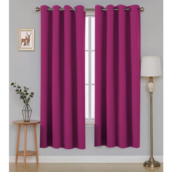 Rideau polyester Oxford 140 x 180 cm violet berry