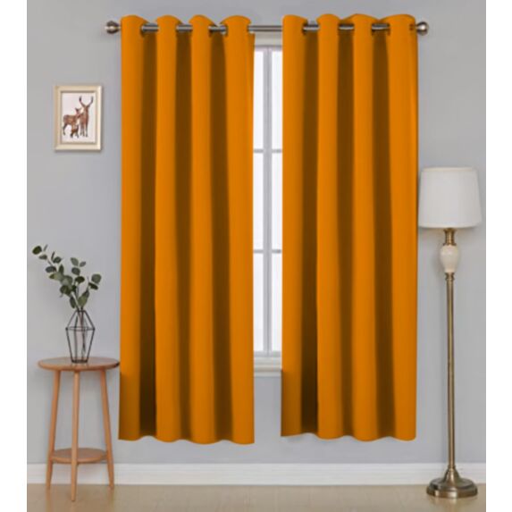 Rideau polyester Oxford 140 x 180 cm orange turmeric