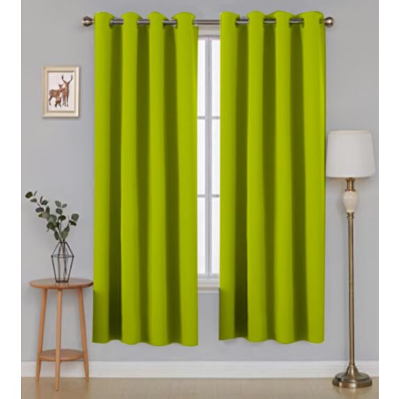 Rideau polyester Oxford 140 x 180 cm vert kiwi