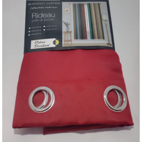 Rideau occultant porte 140 x 280 cm bordeaux