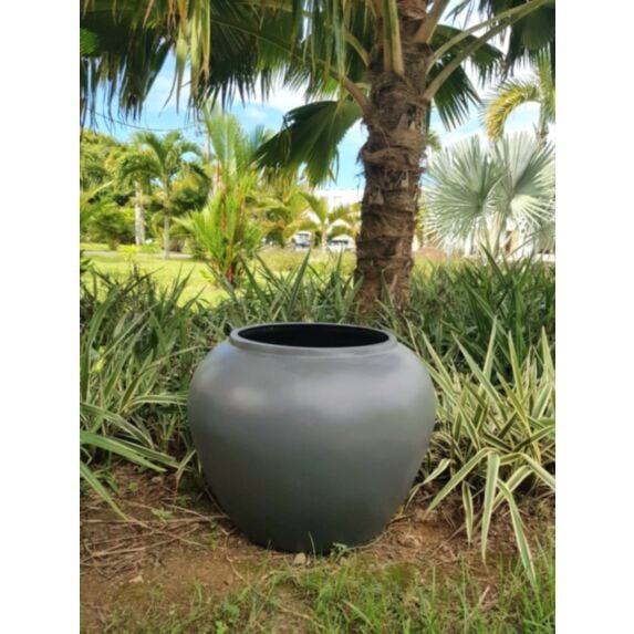 Pot en fibre de verre Monstera noir 75% - BLACK POT