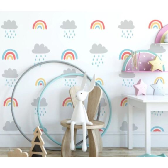 Pochoir multiusage Arc-en-cien et nuages - MO'CREATION