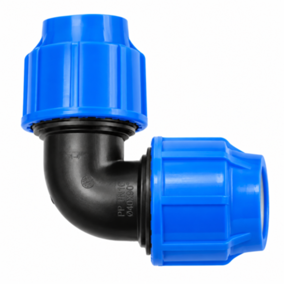Coude PE 90° bague bleue PE Elbow 40mm