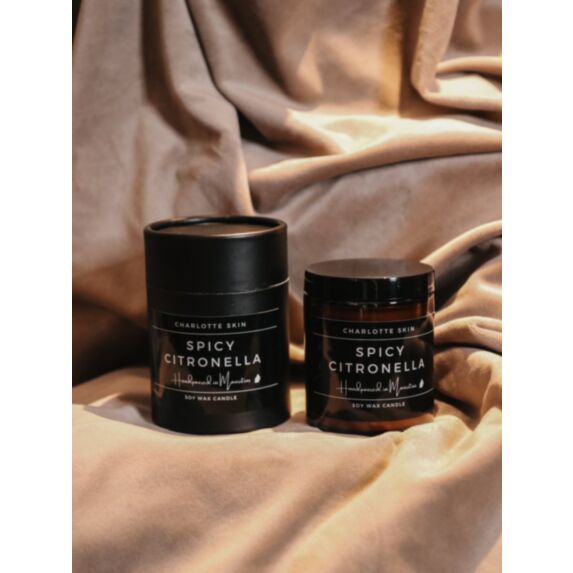 Bougie cire de soja pot en verre Spicy citronella 200 g - CHARLOTTE SKIN