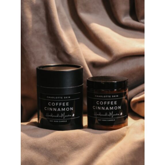 Bougie cire de soja pot en verre Café Cannelle 200 g - CHARLOTTE SKIN