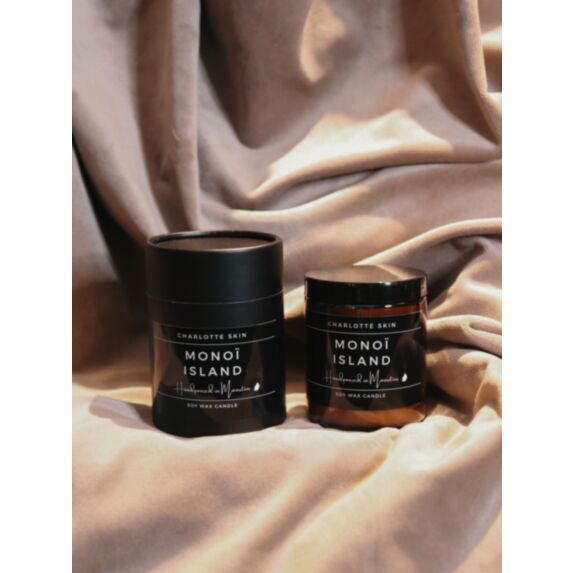Bougie cire de soja pot en verre Monoï des iles 200 g - CHARLOTTE SKIN