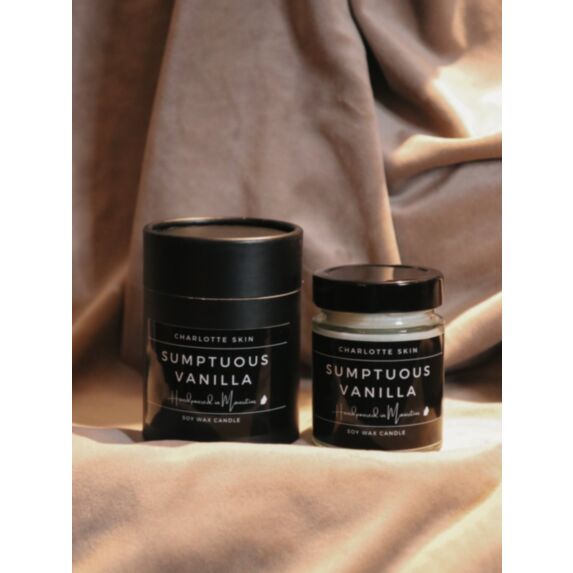 Bougie cire de soja pot en verre Vanille somptueuse 200 g - CHARLOTTE SKIN