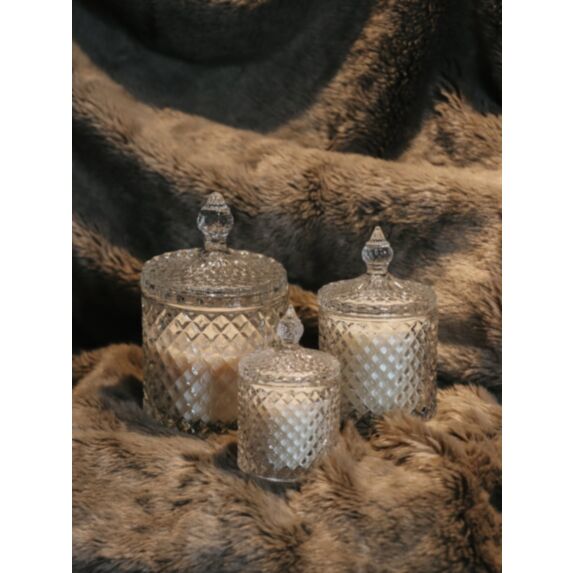 Bougie cire de soja pot en verre Luxe Crystal S Ylang-ylang - CHARLOTTE SKIN