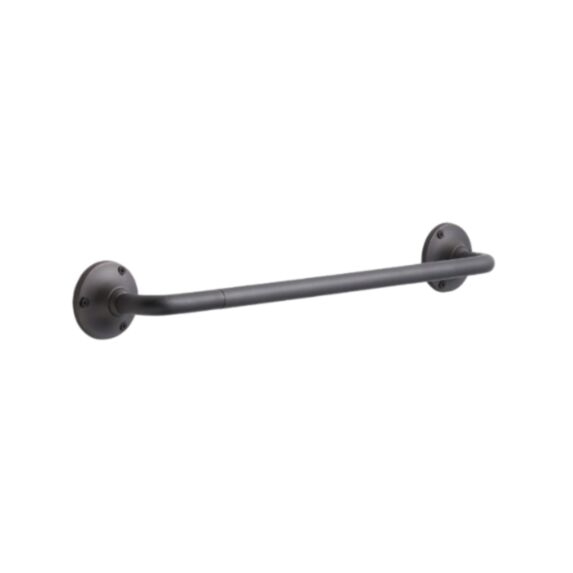 Barre de serviette simple Acier noir mat