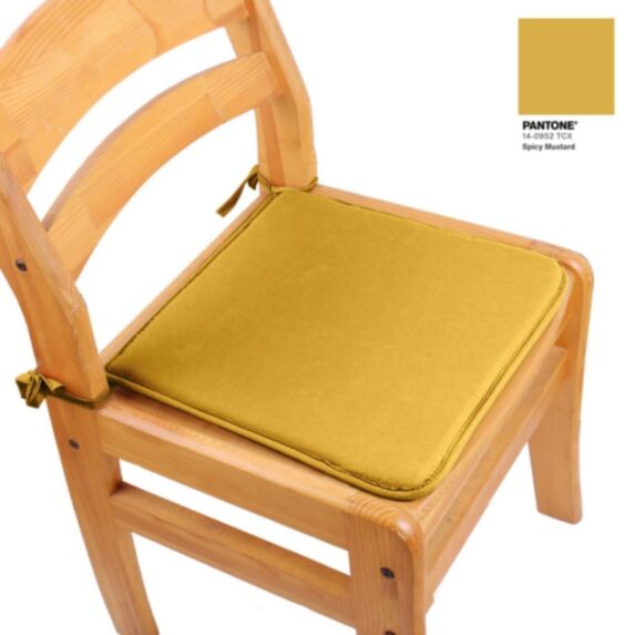 Assise de chaise 40x40x1,8 cm moutarde - MAISON BONHEUR