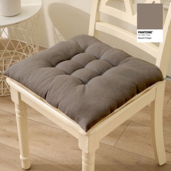 Assise de chaise matelassée 40x40 cm taupe - MAISON BONHEUR