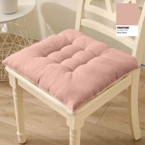 Assise de chaise matelassée 45x45cm rose clair - MAISON BONHEUR