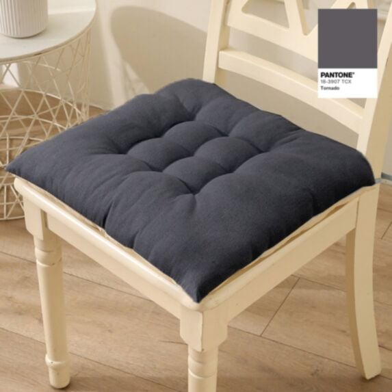 Assise de chaise matelassée 45x45cm anthracite - MAISON BONHEUR