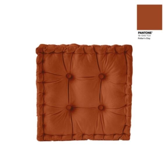 Assise de chaise matelassée 40x40x10 cm terracotta - MAISON BONHEUR