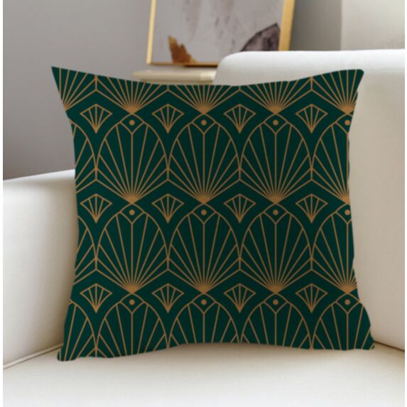 Coussin imprimé Vert impérial 40x40cm - MAISON BONHEUR