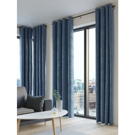 Rideau chenille 240x240cm bleu