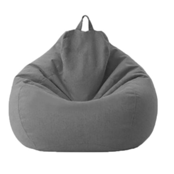 Coussin Bean Bag 80x90cm gris anthracite