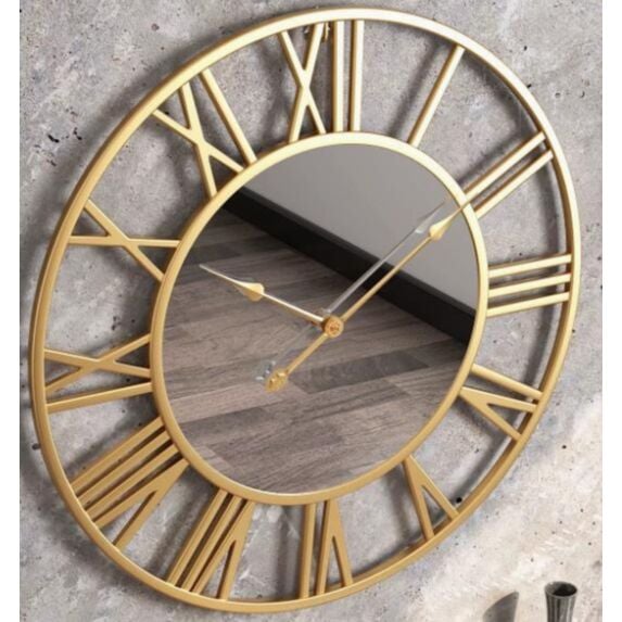 Horloge ronde métal 40x40cm doré décoratif